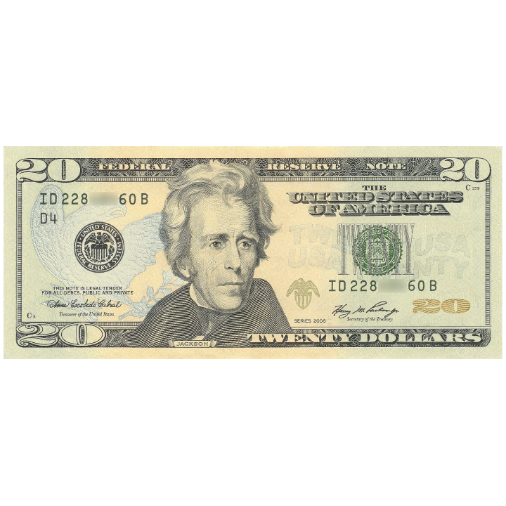 USA Banknote 20 Dollars (20 U.S. dollars / 20 USD)