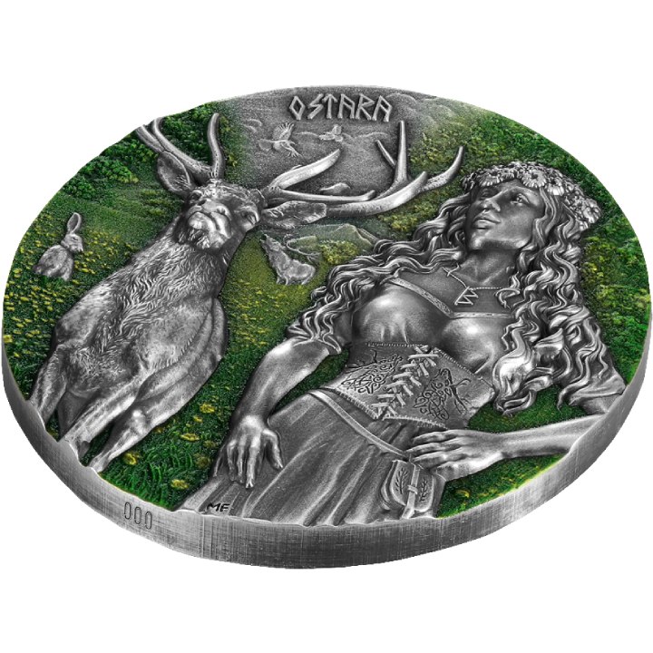 Valkyries: colored ostara 2 oz Silver 2023 Ultra High Relief