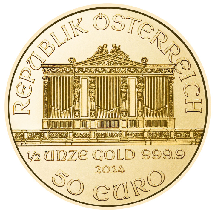 Vienna Philharmonic 1/2 oz Gold 2024