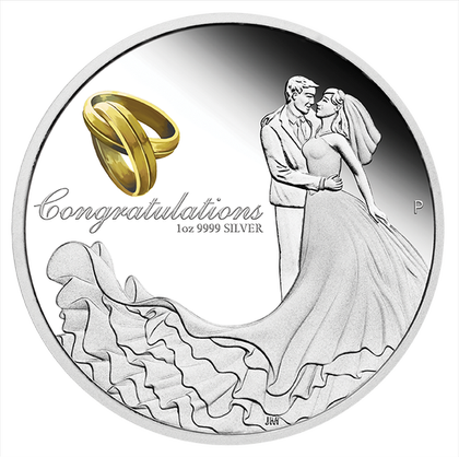 Wedding colored 1 oz Silver 2022 Proof