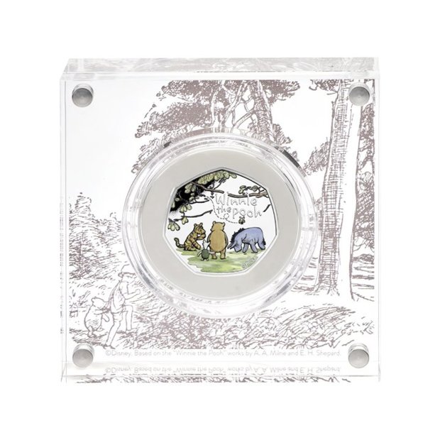 Winnie the Pooh and Friends colored Silver 2022 Proof