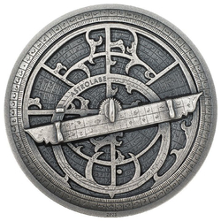  Cook Islands: Historic Instruments - Astrolabe 2 oz Silver 2023 Ultra High Relief Antiqued Coin