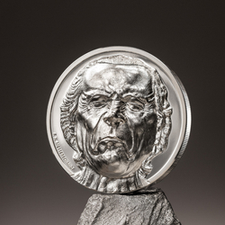  Cook Islands: Striking Heads - The Vexed Man 2 oz Silver 2023 Proof Ultra High Relief 