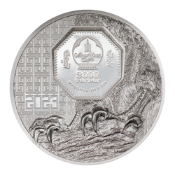  Mongolia: Mongolian Falcon 3 oz Silver 2023 Proof Ultra High Relief