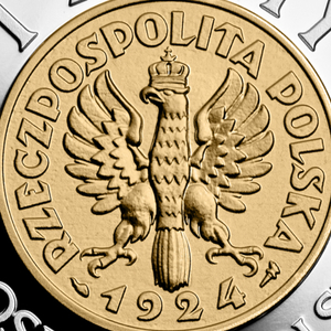 100. anniversary of the introduction of gold into circulation - gold-plated 1 zloty Silver 2024 Proof