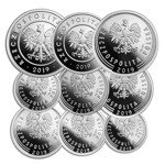 100 years of gold - a set of silver NBP coins