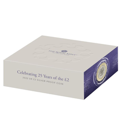 25. anniversary £2 Gold Plated Silver 2022 Proof 