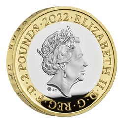 25. anniversary £2 Gold Plated Silver 2022 Proof 