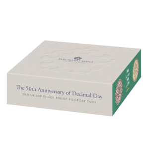 50. anniversary of Decimal Day 2021 Proof Piedfort Coin