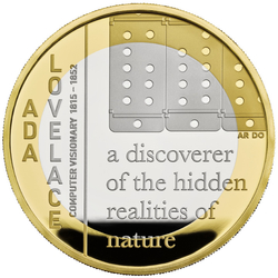 Ada Lovelace £2 Gold-plated Silver 2023 Proof 