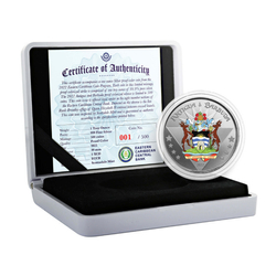 Antigua & Barbuda: Coat of Arms colored 1 oz Silver 2022 Proof