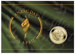 Anzac Day 13.5 grams of 2022 Aluminum Bronze (Coin in green card)