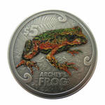 Archey's Frog colored 2 oz Silver 2022 Antique