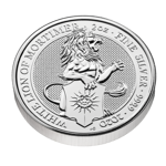 Beasts of the Queen: White Lion of the Mortimers 2 ounces Silver 2020