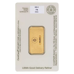 C. Hafner 10 grams Gold Bar LBMA