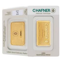 C. Hafner 20 grams Gold Bar LBMA