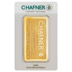 C. Hafner 50 grams Gold Bar LBMA