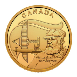 Canada: 175. alexander Graham Bell's birth anniversary 1 ounce gold 2022 Proof 