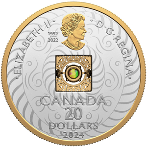 Canada: Dancing Ammolite - Elements of Nature "Air" Silver 2024 Gilded Proof Coin 