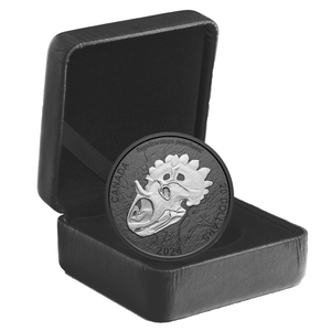 Canada: Discovering Dinosaurs - Royal Horned Face 1 oz Silber 2024 Matte Proof Coin 