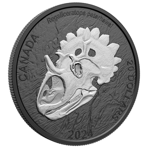 Canada: Discovering Dinosaurs - Royal Horned Face 1 oz Silber 2024 Matte Proof Coin 