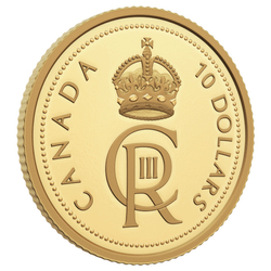 Canada: His Majesty King Charles III's Royal Cypher $10 Gold 2023 Proof 