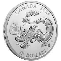 Canada: Lunar Year of the Dragon 1 oz Silver 2024 Proof