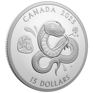 Canada: Lunar Year of the Snake 1 oz Silver 2025 Proof