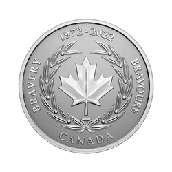 Canada: Moments to Hold - Medal of Bravery 50. 1/4 Ounce Silver Anniversary 2022 