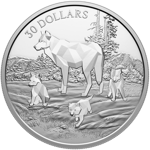 Canada: Multifaceted Animal Family - Timber Wolves 2 oz Silver 2024 Proof Coin