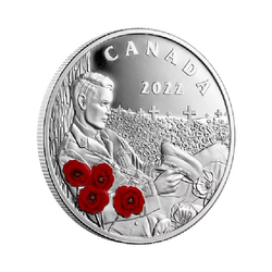 Canada: Remembrance Day coloured 1 oz Silver 2022 Proof