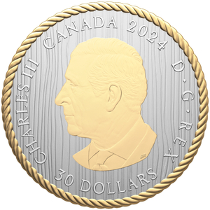 Canada: The Hunter gold-plated $30 Silver 2024 Reverse Proof 