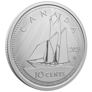 Canada: Tribute - W Mint Mark "Bluenose" 10-cents Silver 2025 Specimen