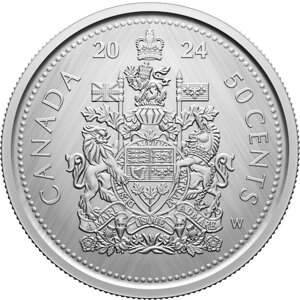 Canada: Tribute - W Mint Mark "Coat of Arms" 50-cent Silver 2024 Specimen