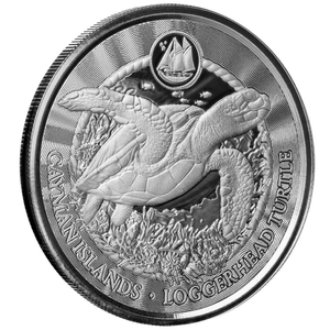 Cayman Islands: Loggerhead Turtle 1 oz Silver 2024 Prooflike