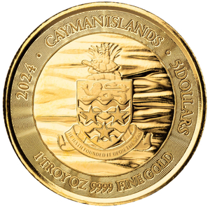 Cayman Islands: Stingray 1 oz Gold 2024 Prooflike