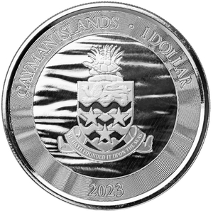 Cayman Islands: Stingray 1 oz Silver 2023 Prooflike