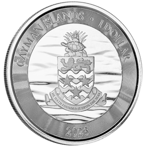 Cayman Islands: Stingray 1 oz Silver 2023 Prooflike