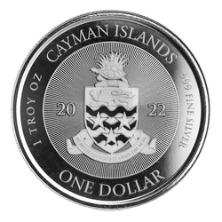 Cayman Islands: The Queen's Platinum Jubilee 1 oz Silver 2022 Prooflike 