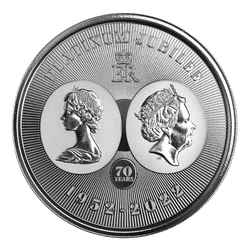 Cayman Islands: The Queen's Platinum Jubilee 1 oz Silver 2022 Prooflike 