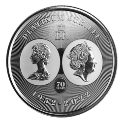 Cayman Islands: The Queen's Platinum Jubilee 1 oz Silver 2022 Prooflike 