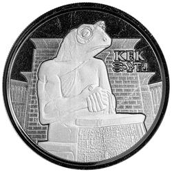 Chad: Egyptian Relic - Kek Frog God 1 oz Silver 2022 Proollike