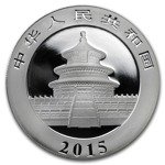 Chinese Panda 1 oz Silver 2015