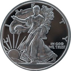 Classic Design: Walking Liberty 1 oz Silver Round