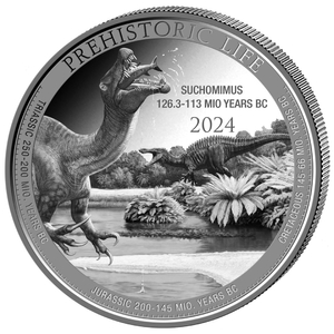 Congo: Prehistoric Life II - Suchomimus 1 oz Silver 2024