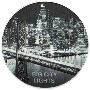 Cook Islands: Big City Lights - San Francisco coloured 1 oz Silver 2024 Proof 