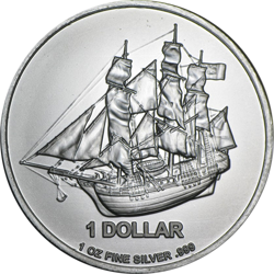 Cook Islands HMS Bounty 1 oz Silver 2013