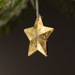 Cook Islands: Holiday Ornament - Snowflake Star gold plated 1 oz Silver 2023 Silk Ultra High Relief