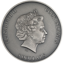 Cook Islands: Secret Heart 1 oz Silver 2023 Ultra High Relief Antiqued Coin