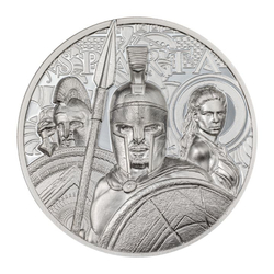 Cook Islands: Sparta 1 oz Silver 2023 Proof Ultra High Relief 